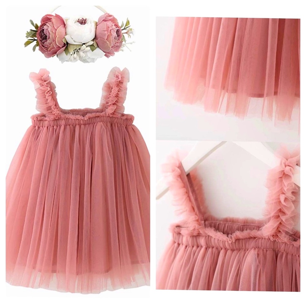 🚫SOLD🚫 Layered Tulle Dress w/ Flower Crown